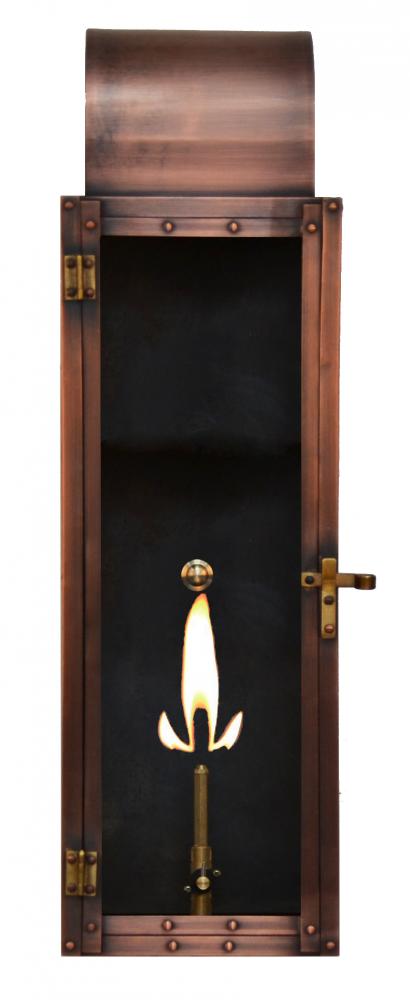 The Coppersmith Whitney Gas Wall Mount Lantern Sconce